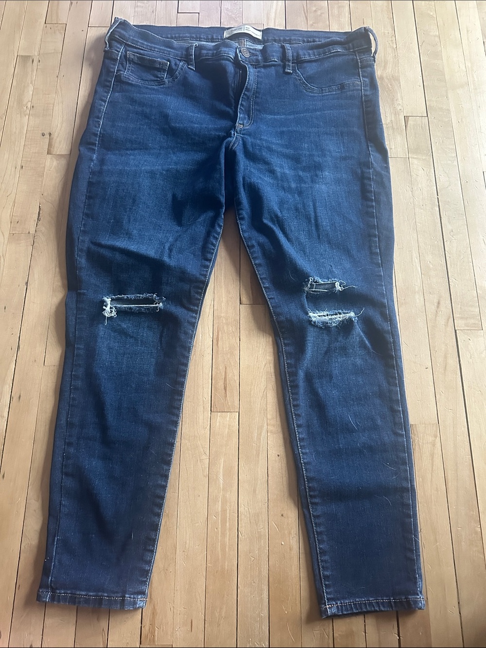 GAP Dark Blue Distressed Skinny Jeans